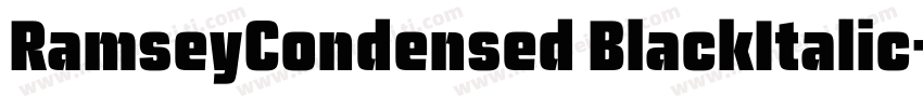 RamseyCondensed BlackItalic字体转换